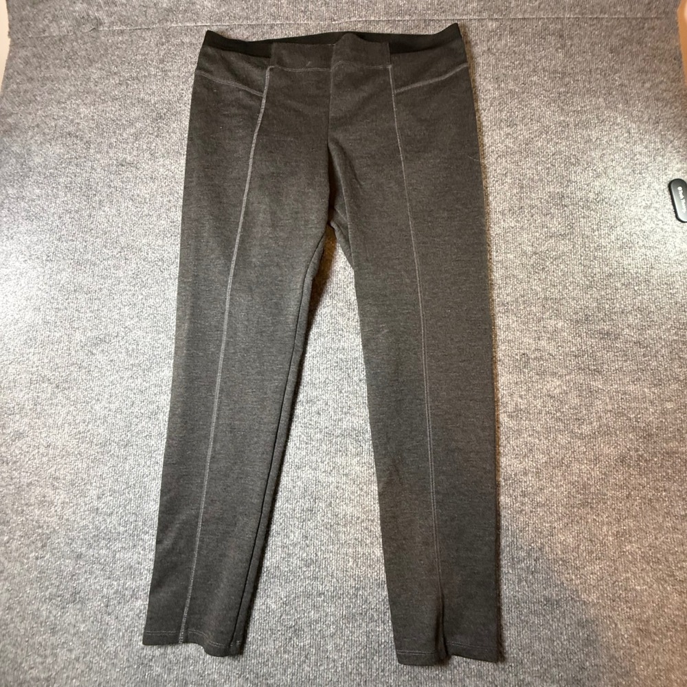 Simply Vera Vera Wang Womens XL Charcoal Gray Seamed Pull On Leggings Slim Pants